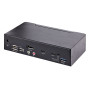StarTech.com Switch KVM USB C - KVM DisplayPort à 2 ports Vidéo HDR UHD 4K 60Hz - Audio 3.5, Hub 5Gbps 4x USB HID et 2x USB 1
