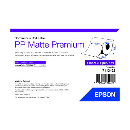 Epson 7113423 étiquette à imprimer Blanc Imprimante d'étiquette adhésive