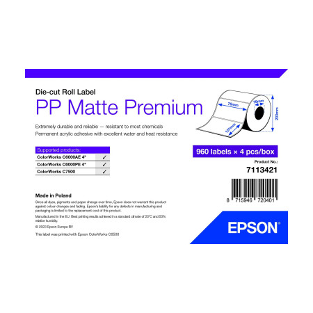 Epson 7113421 étiquette à imprimer Blanc Imprimante d'étiquette adhésive