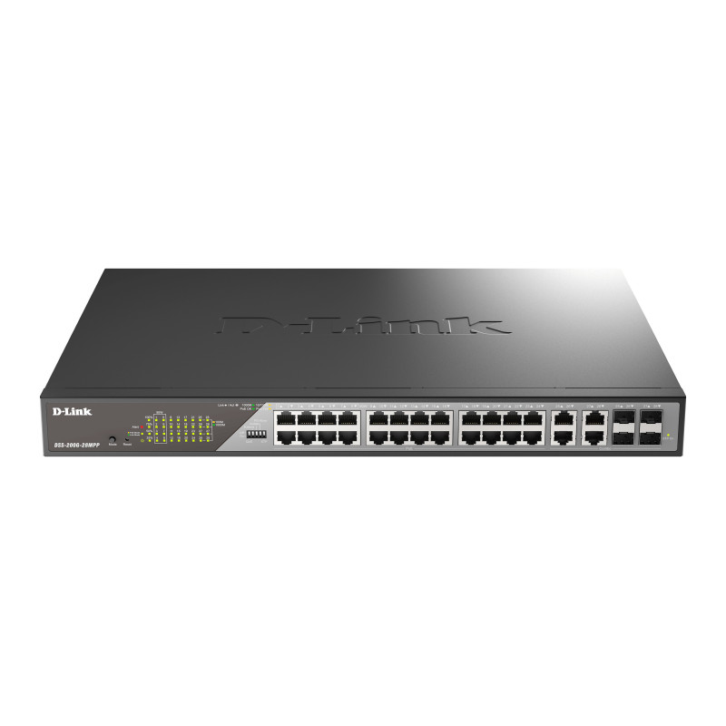 D-Link DSS-200G-28MPP network switch Managed L2 Gigabit Ethernet (10/100/1000) Power over Ethernet (PoE) 1U Gray