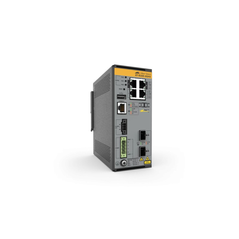 Allied Telesis AT-IE220-6GHX-80 Managed L2 Gigabit Ethernet (10/100/1000) Power over Ethernet (PoE) Gray