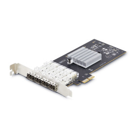 StarTech.com Carte Réseau GbE SFP à 4 Ports, PCIe 2.0 x2 (Compatible x4, x8, x16), Contrôleur Intel I350-AM4 4x 1GbE, 1000BASE