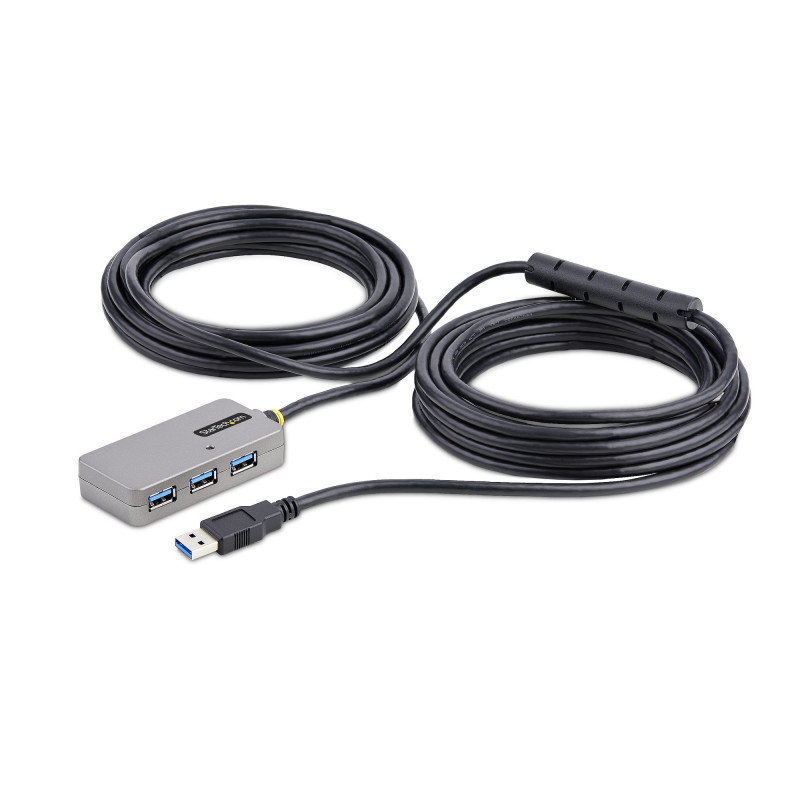 StarTech.com U01043-USB-EXTENDER interface hub USB 3.2 Gen 1 (3.1 Gen 1) Type-A 5000 Mbit/s Black, Silver