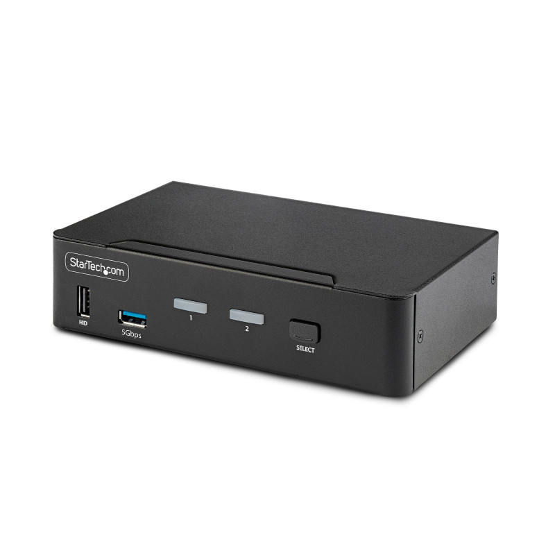 StarTech.com Switch KVM DisplayPort 2 Ports - 8K 60H/4K 144Hz, Écran Unique, DisplayPort 1.4, 2 Ports USB 3.0, 4x USB 2.0 HID,
