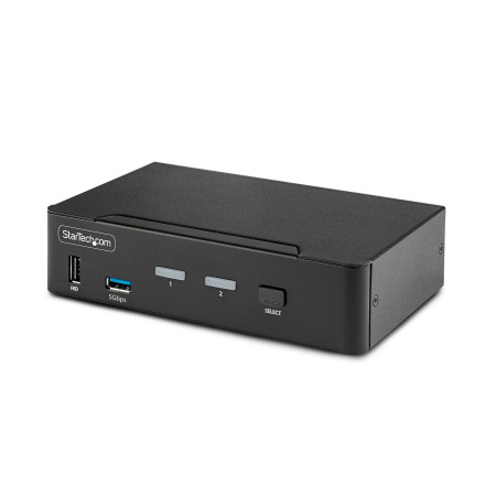 StarTech.com Switch KVM DisplayPort 2 Ports - 8K 60H/4K 144Hz, Écran Unique, DisplayPort 1.4, 2 Ports USB 3.0, 4x USB 2.0 HID,