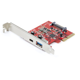 StarTech.com Carte PCIe à 2 ports - USB-A et USB-C, 10 Gbps - Adaptateur de carte contrôleur hôte PCI Express Type C / A USB