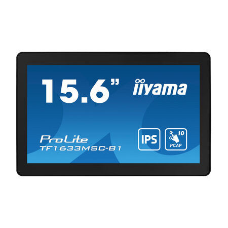 iiyama ProLite TF1633MSC-B1 computer monitor 15.6" 1920 x 1080 pixels Full HD Touchscreen Black