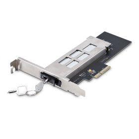 StarTech.com Adaptateur SSD M.2 NVMe vers PCIe x4 avec Plateau Amovible pour Slot d'Extension PCI Express, Carte Adaptateur
