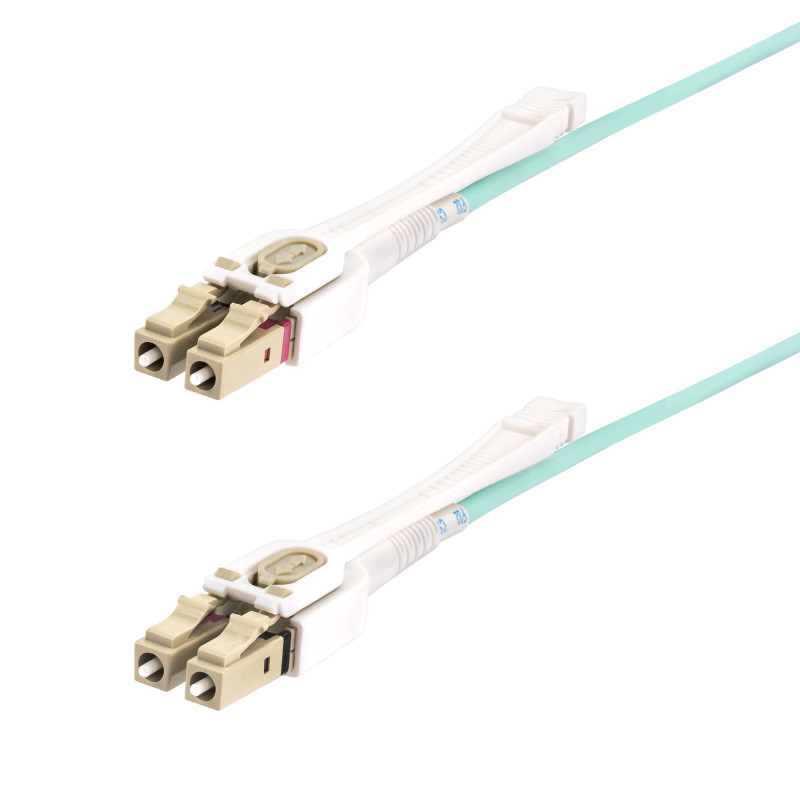 StarTech.com Câble Fibre Optique Multimode LC à LC (UPC) OM4 de 3m avec Languettes Push-Pull, 50/125µm, Réseaux 100G,