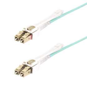 StarTech.com Câble Fibre Optique Multimode LC à LC (UPC) OM4 de 10m avec Languettes Push-Pull, 50/125µm, Réseaux 100G,