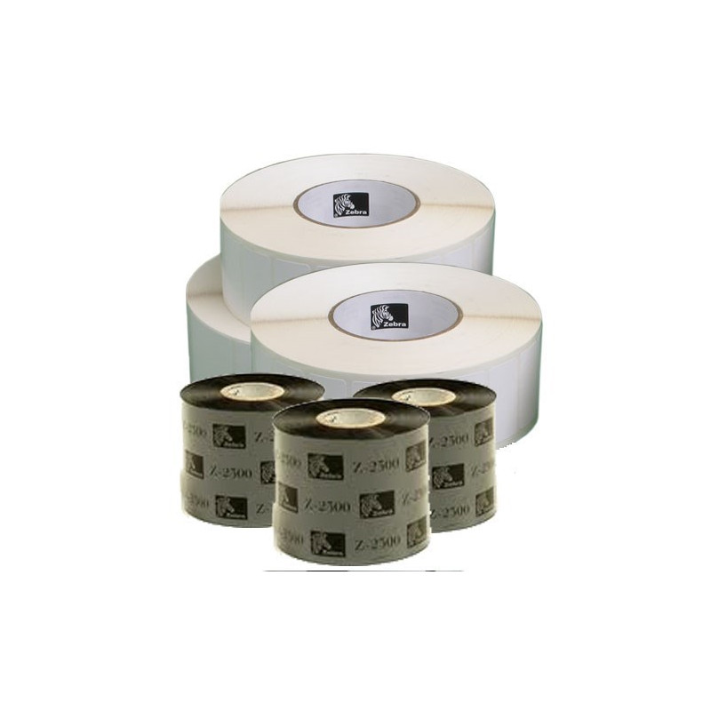 Zebra Z-Select 2000T. Adhesive label, white color