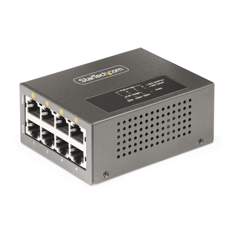 StarTech.com AS445C-POE-INJECTOR PoE adapter 2.5 Gigabit Ethernet, 5 Gigabit Ethernet, Fast Ethernet, Gigabit Ethernet