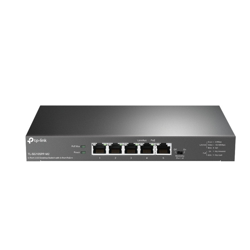 TP-Link TL-SG105PP-M2 network switch Unmanaged Gigabit Ethernet (10/100/1000) Power over Ethernet (PoE) Black
