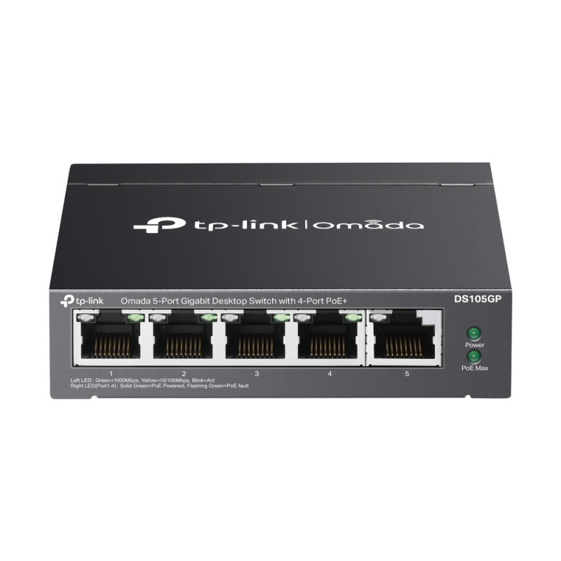 TP-Link Omada DS105GP commutateur réseau Non-géré Gigabit Ethernet (10/100/1000) Connexion Ethernet, supportant l'alimentation