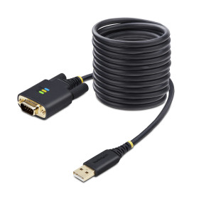 StarTech.com Adaptateur USB vers Série de 3m - COM Rétention, Câble Adaptateur/Convertisseur USB RS232, Vis/Écrous