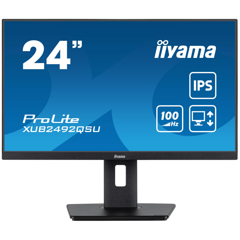 iiyama ProLite XUB2492QSU-B1 computer monitor 23.8" 2560 x 1440 pixels Wide Quad HD LED Black