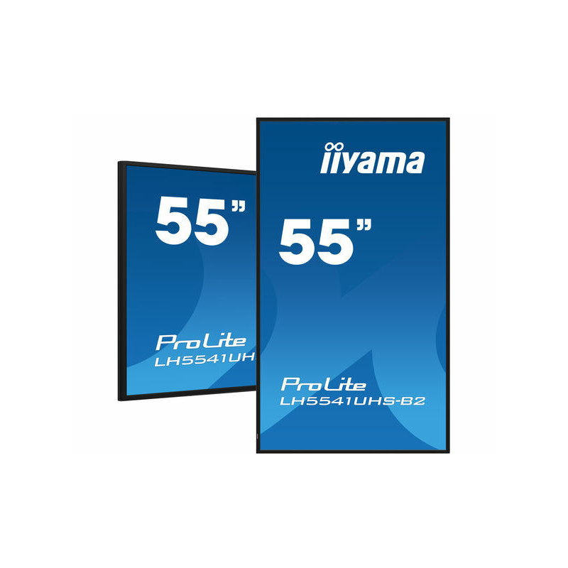 iiyama LH5541UHS-B2 Écran d'affichage dynamique En forme de kiosk 138,7 cm (54.6") LCD 500 cd/m² 4K Ultra HD Noir Intégré dans