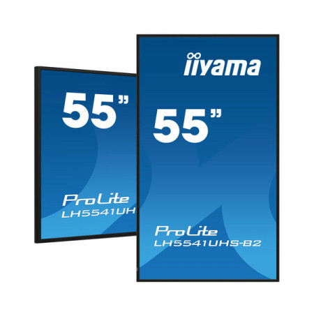 iiyama LH5541UHS-B2 Écran d'affichage dynamique En forme de kiosk 138,7 cm (54.6") LCD 500 cd/m² 4K Ultra HD Noir Intégré dans