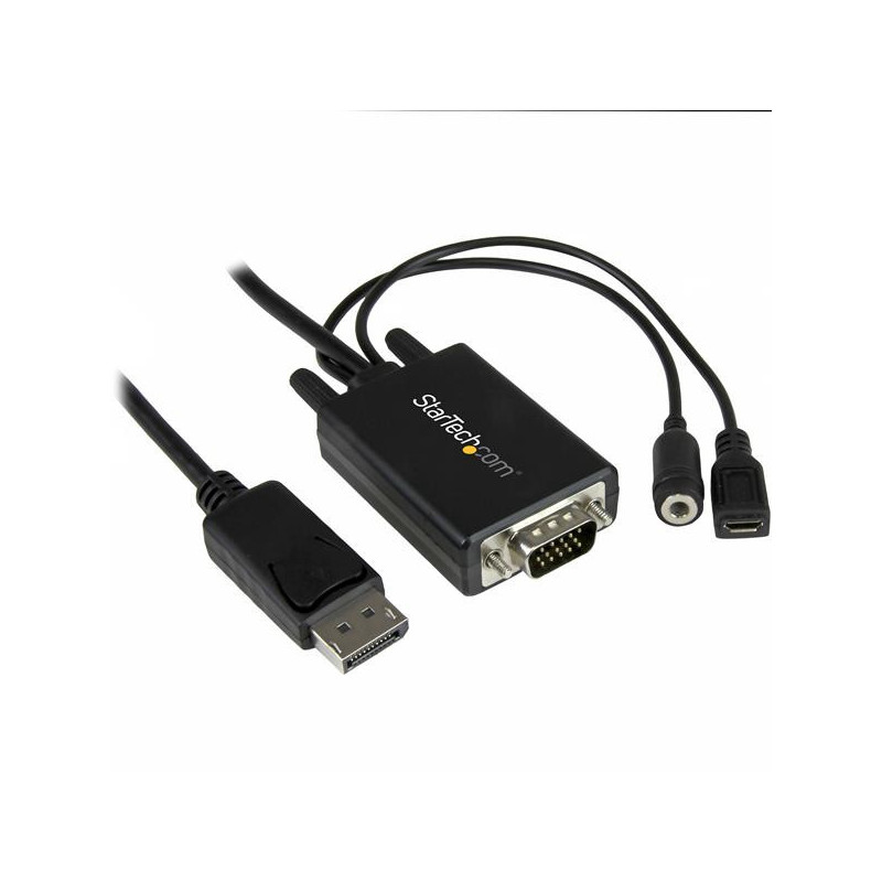 StarTech.com Câble adaptateur DisplayPort vers VGA de 3 m avec audio - M/M - 1920x1200 / 1080p