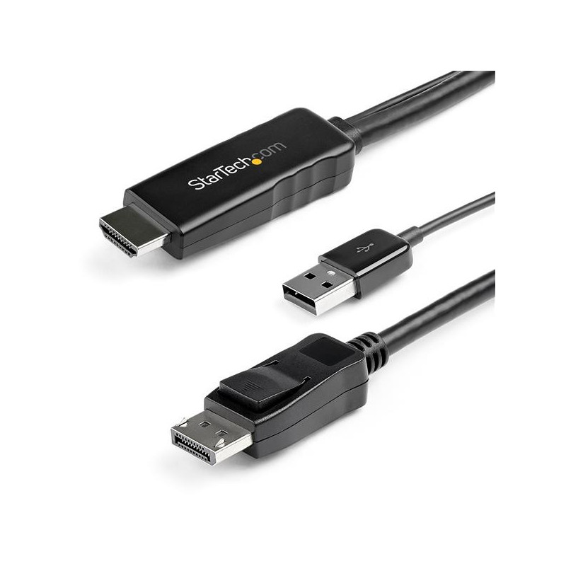 StarTech.com HD2DPMM3M video cable adapter 118.1" (3 m) HDMI Type A (Standard) DisplayPort Black