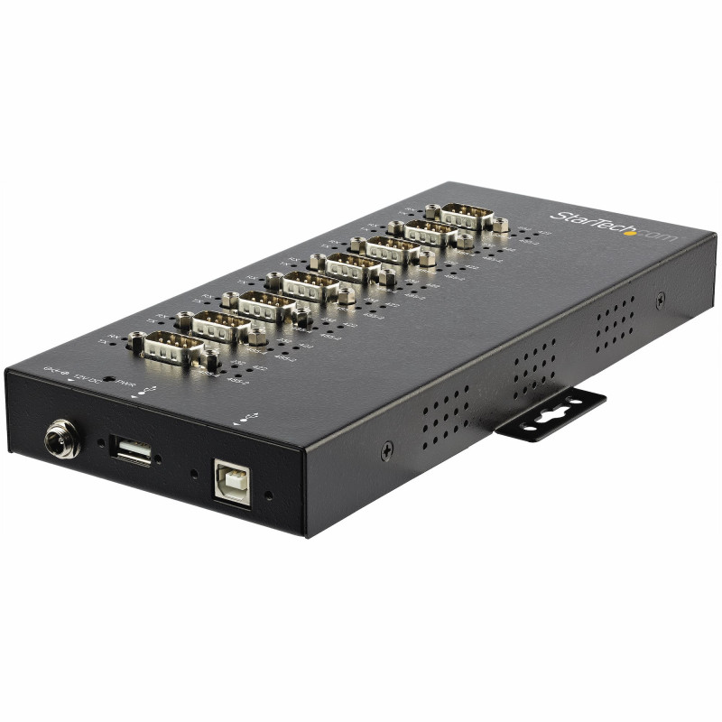 StarTech.com Hub Série 8 Ports USB vers RS232/RS485/RS422 - Convertisseur Industriel USB 2.0 vers DB9 - IP30 - Hub Série