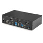 StarTech.com Switch KVM DisplayPort à 2 Ports - 4K60Hz - Écran Unique - Switch KVM USB UHD DP 1.2 à 2 Ports avec Hub USB 3.0