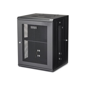 StarTech.com Armoire Réseau Murale à 4 Montants 15U avec Étagère 1U, Armoire Serveur Murale 19" à Charnières pour Équipement