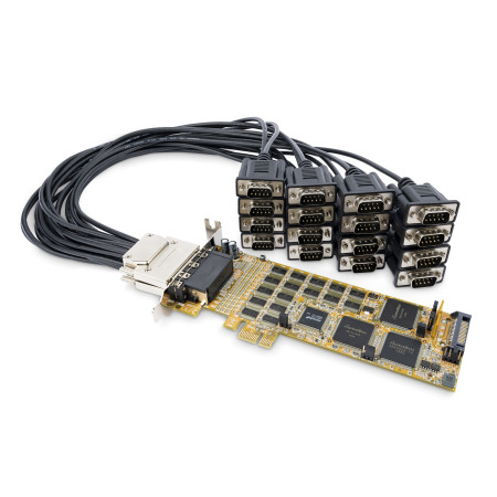 StarTech.com Carte Série PCI Express - 16 Ports DB9 RS232 - Low + Full Profile - Adaptateur Série Multiport - Carte Série PCIe
