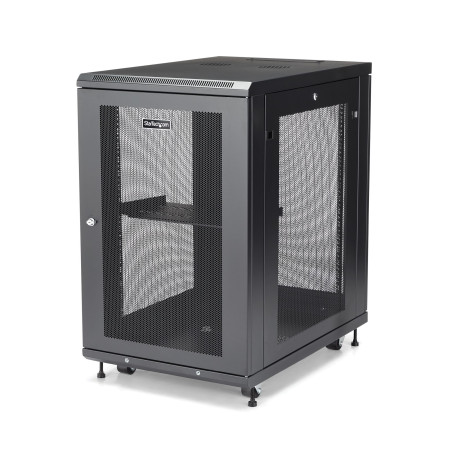 StarTech.com Armoire Rack Serveur 18U à 4 Montants, Armoire Verrouillable 19" pour Ordinateur/AV/Équipement IT, Rack Réseau