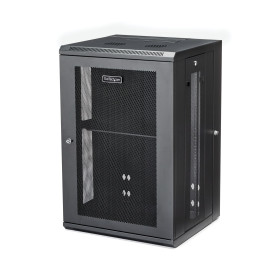 StarTech.com Armoire Réseau Murale à 4 Montants 18U avec Étagère 1U, Armoire Serveur Murale 19" à Charnières pour Équipement