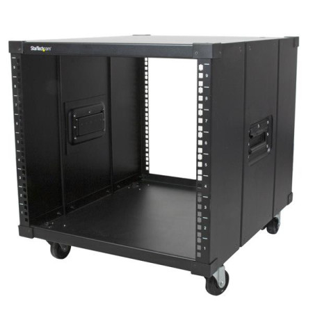 StarTech.com Rack 9U à Châssis Ouvert avec Roulettes - Armoire Portable à 4 Montants et 23" de Profondeur pour Équipement