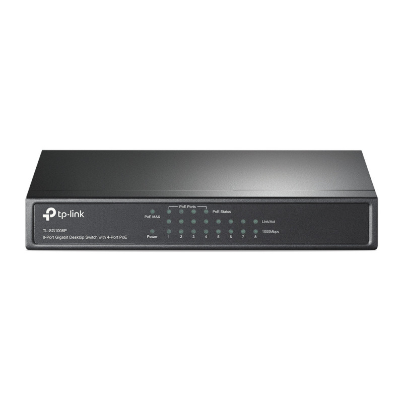 TP-Link TL-SG1008P network switch Unmanaged Gigabit Ethernet (10/100/1000) Power over Ethernet (PoE) Hazelnut