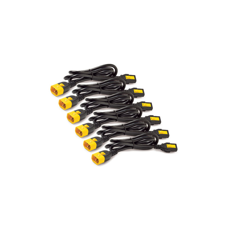 APC Netshelter - Kit cordon d'alimentation (6 ea) - Verrouillable - C13 à C14 - 0,6m