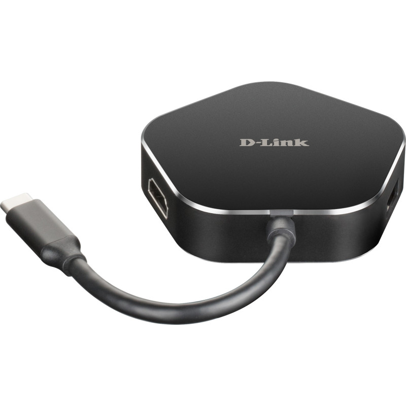 D-Link DUB-M420 station d'accueil Avec fil Thunderbolt 3 Aluminium, Noir