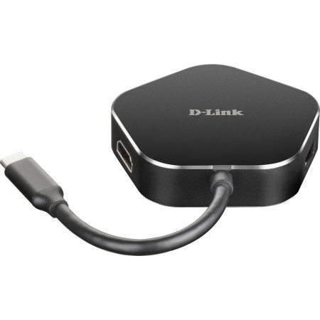 D-Link DUB-M420 station d'accueil Avec fil Thunderbolt 3 Aluminium, Noir