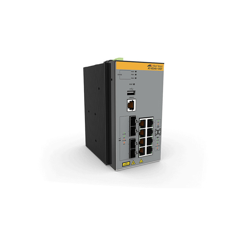 Allied Telesis AT-IE340-12GT-80 Géré L3 Gigabit Ethernet (10/100/1000) Gris