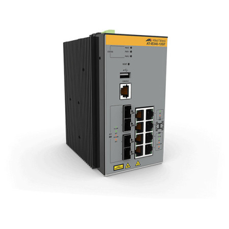 Allied Telesis AT-IE340-12GT-80 Géré L3 Gigabit Ethernet (10/100/1000) Gris