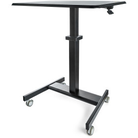 StarTech.com Bureau Mobile Assis-Debout - Poste de Travail Ergonomique à Roulettes - Table Ordinateur Réglable en Hauteur
