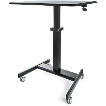 StarTech.com Bureau Mobile Assis-Debout - Poste de Travail Ergonomique à Roulettes - Table Ordinateur Réglable en Hauteur