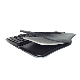 R-Go Tools Ergonomic keyboard R-Go Compact Break, compact keyboard with break software, AZERTY (FR), wired, black