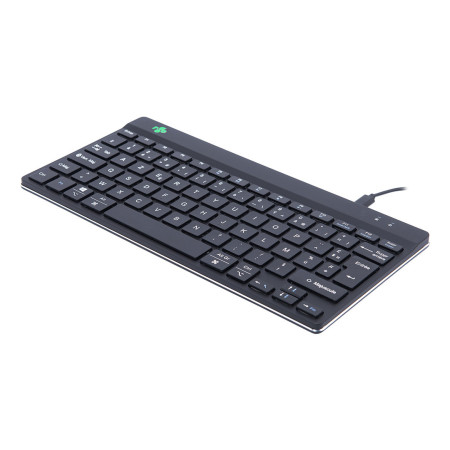 R-Go Tools Ergonomic keyboard R-Go Compact Break, compact keyboard with break software, AZERTY (FR), wired, black