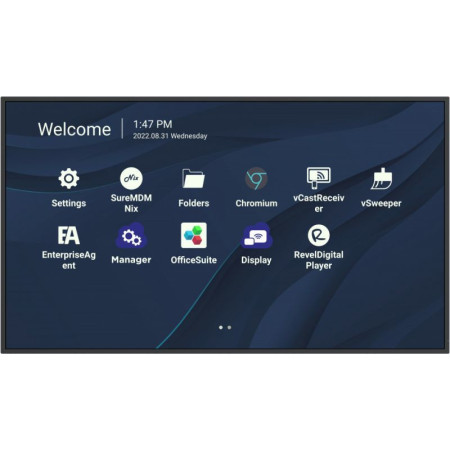 Viewsonic CDE4330 signage display 43" Wi-Fi 450 cd/m² 4K Ultra HD Black Built-in processor Android 11