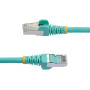 StarTech.com NLAQ-1M-CAT6A-PATCH networking cable Aqua color 39.4" (1 m) S/FTP (S-STP)