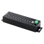 StarTech.com Hub USB 2.0 10 ports Industriel - Hub USB Robuste avec Protection ESD Niveau 4 - Hub USB-A Montable sur Mur/Bureau