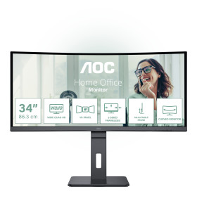 AOC CU34P3CV computer monitor 34" 3440 x 1440 pixels UltraWide Quad HD LED Black