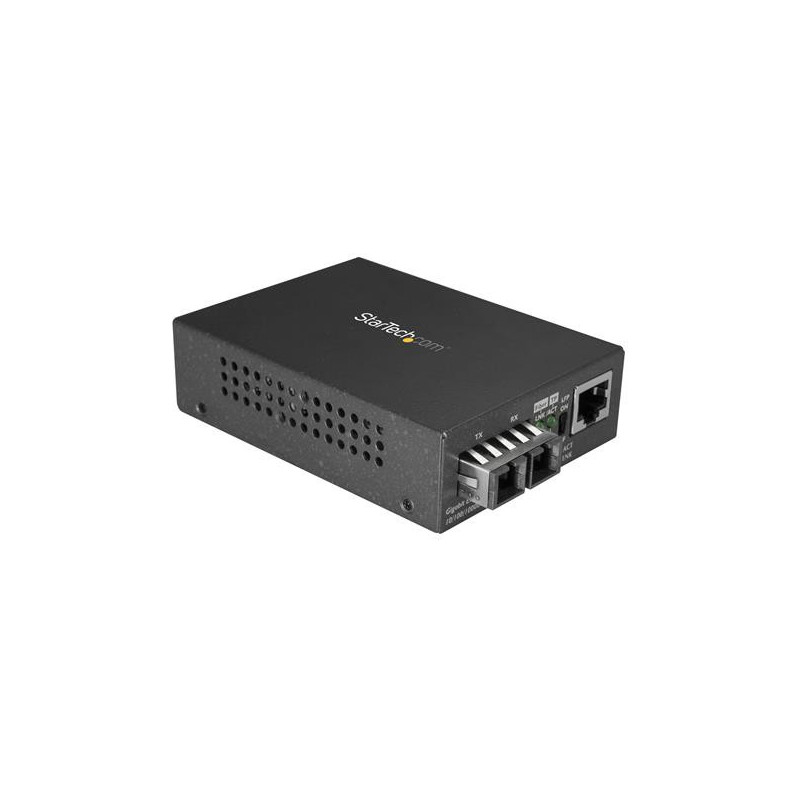 StarTech.com MCMGBSCMM055 convertisseur de support réseau 1000 Mbit/s 850 nm Multimode Noir