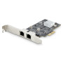 StarTech.com Carte Réseau PCIe à 2 Ports 2,5 Gbps NBASE-T, Intel I225-V - Carte Réseau pour PC - Carte Réseau Ethernet