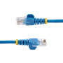 StarTech.com Câble réseau Cat5e UTP sans crochet de 2m - Cordon Ethernet RJ45 anti-accroc - M/M - Bleu
