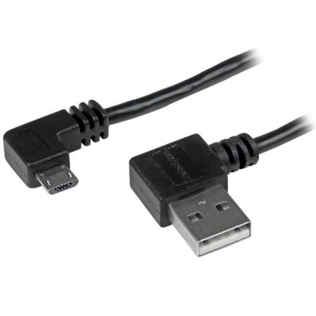 StarTech.com USB2AUB2RA2M USB cable USB 2.0 78.7" (2 m) USB A Micro-USB B Black