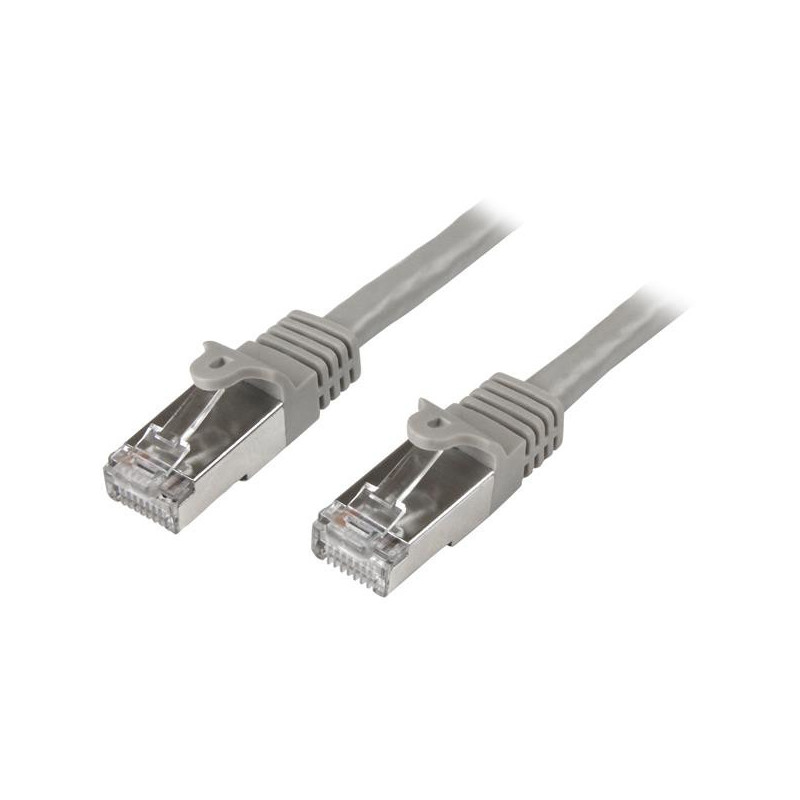 StarTech.com Câble réseau Cat6 blindé SFTP sans crochet de 1 m - Cordon Ethernet RJ45 anti-accroc - M/M - Gris